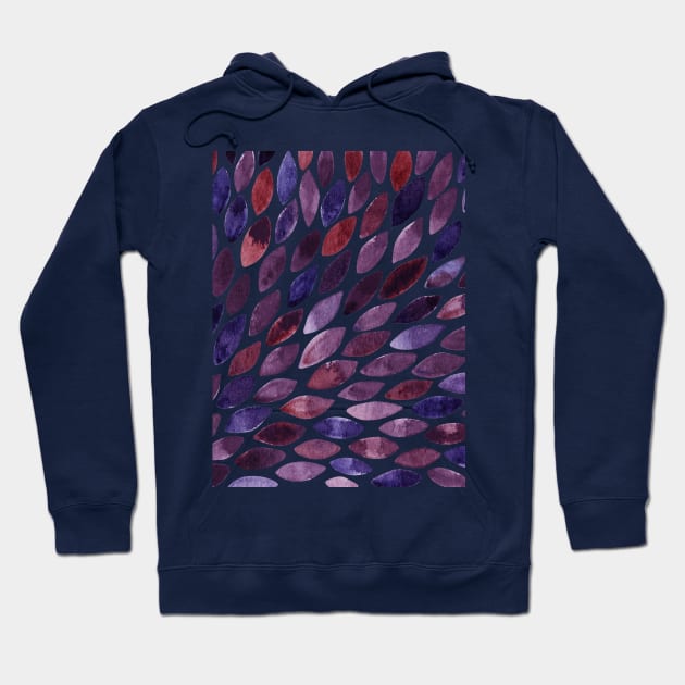 Watercolor brush strokes burst - purple autumn Hoodie by wackapacka